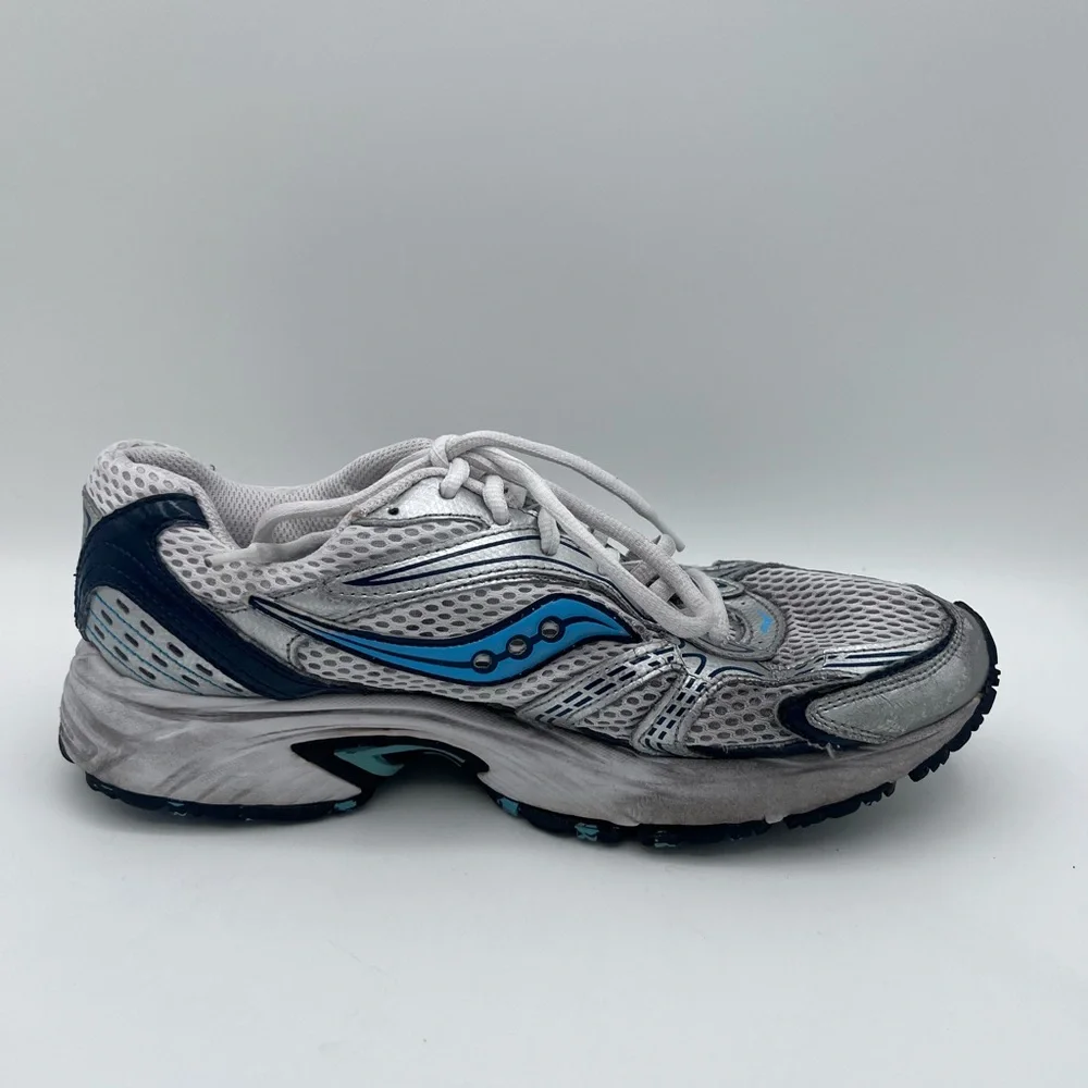 Women's Saucony Oasis Grid Sneakers Running Shoes Size 9.5‎ Silver Blue